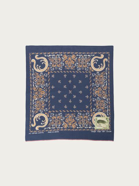 Kapital Fastcolor Selvedge Bandanna (Antler NAJA) 15x15 - Navy
