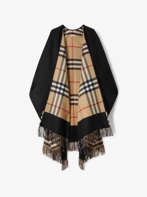 Burberry Check Wool Cashmere Cape