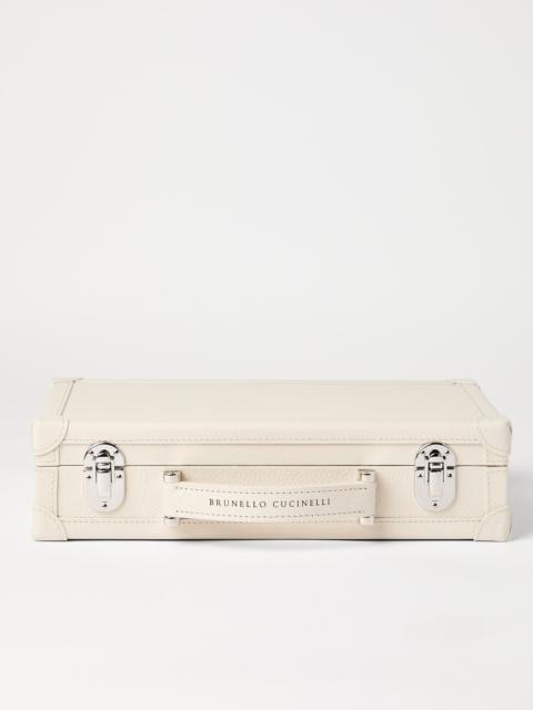 Brunello Cucinelli Grained calfskin glasses organizer