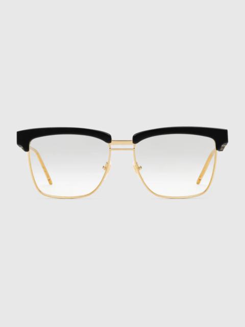 Square metal and acetate glasses