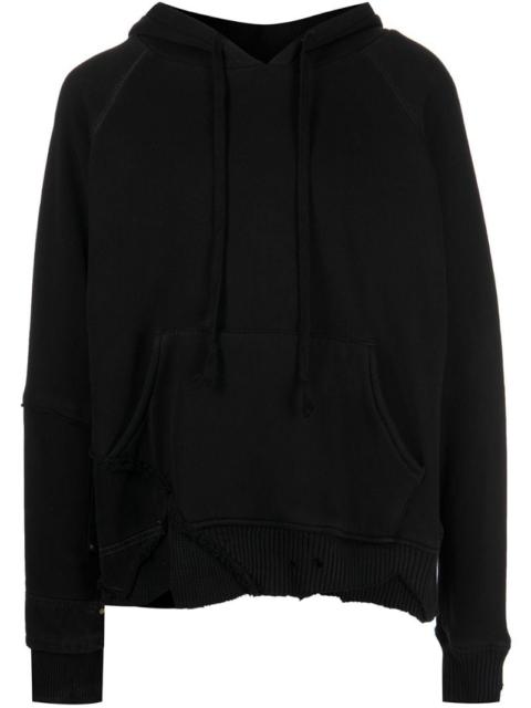 Greg Lauren patchwork cotton hoodie