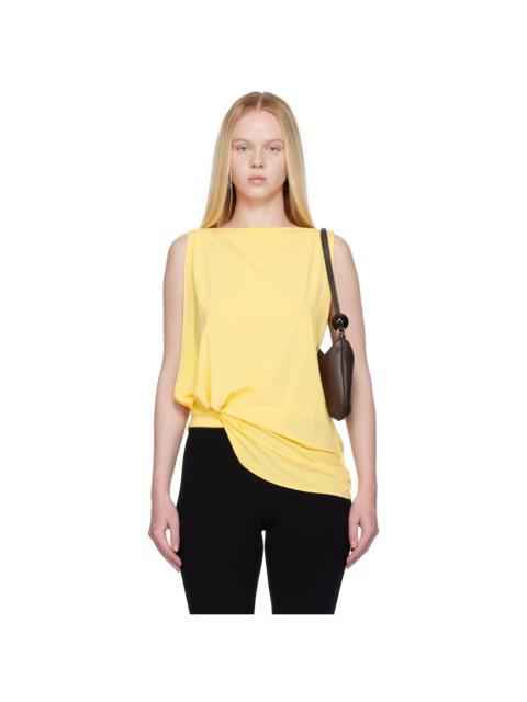 JACQUEMUS Yellow La Croisière 'The Peplo' Top
