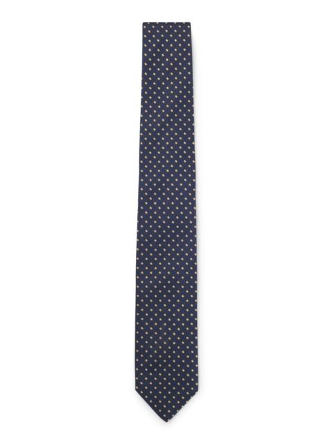 BOSS SILK-BLEND TIE WITH MICRO PATTERN