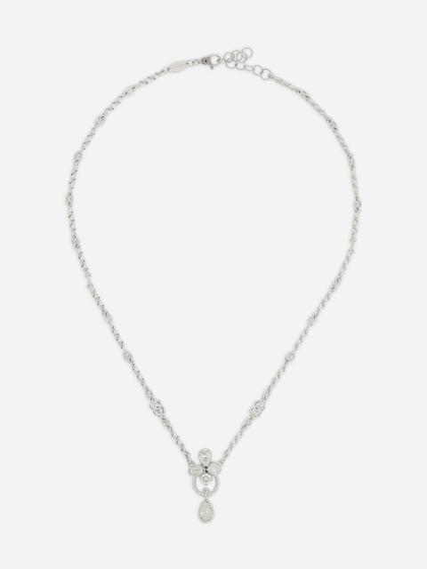 Easy Diamond necklace in white gold 18Kt and diamonds