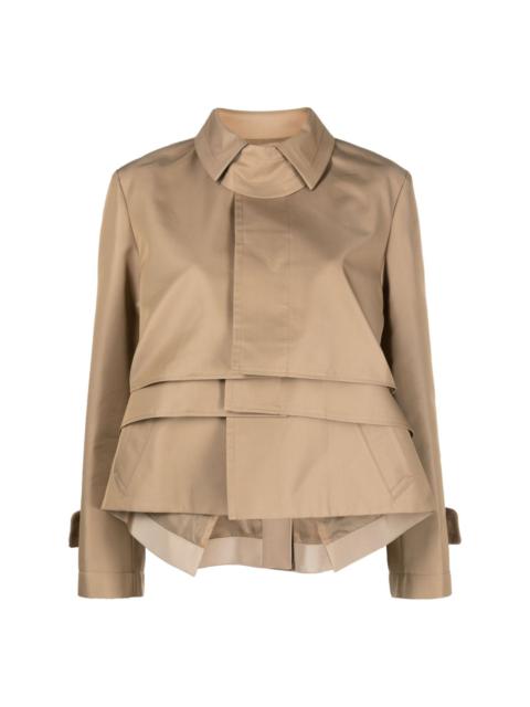 sacai layered-design long-sleeved jacket
