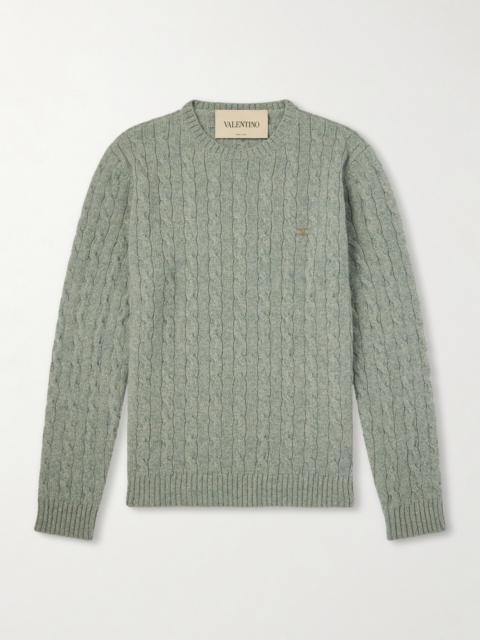 Valentino VLogo-Embellished Virgin Wool Sweater