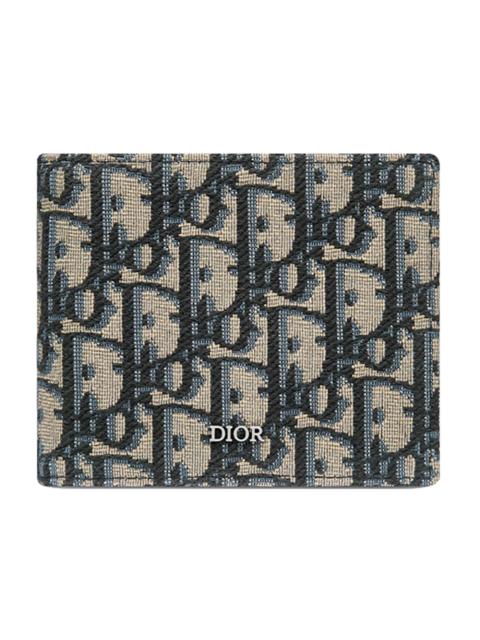 Dior Dior Wallet Beige and Black Dior Oblique Jacquard