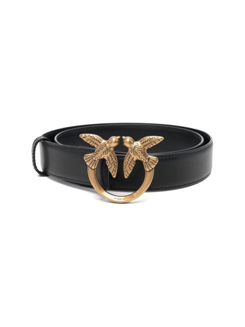 PINKO Love Berry logo-plaque leather belt