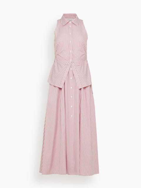 strapless open back dress Single Stitch Women's Ribbed Midi Dress (Mahogany, Small) main image 1