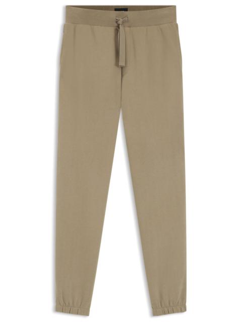 BOSS EMBROIDERED-LOGO TRACKSUIT BOTTOMS IN COTTON TERRY