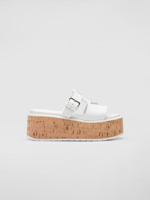 Prada Rubber wedge platform sandals