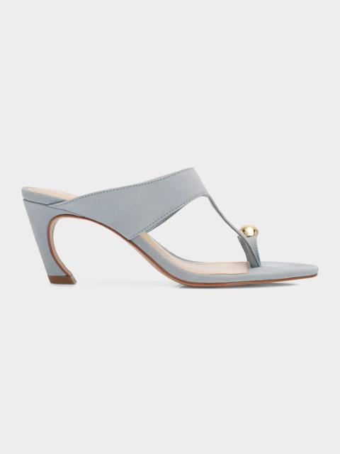SCHUTZ 70mm Maisie Toe-Ring Nubuck Sandals