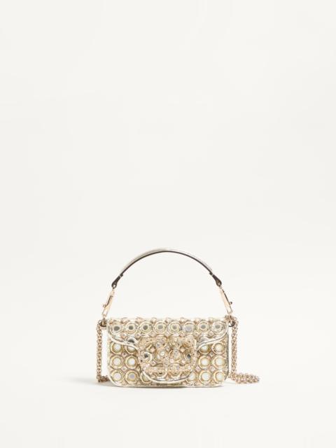 Valentino VALENTINO GARAVANI LOCÒ SMALL SHOULDER BAG EMBROIDERED WITH JEWEL LOGO