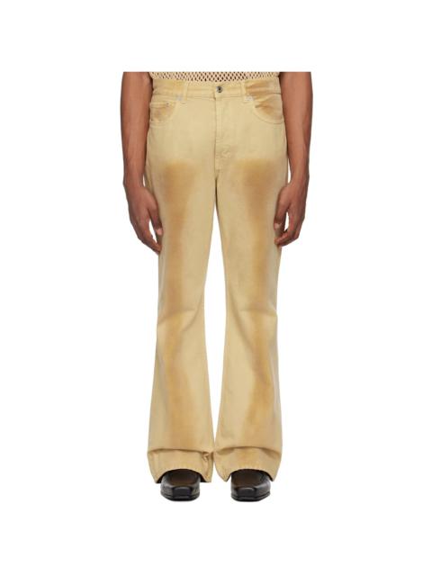 Séfr Beige Rider Cut Jeans