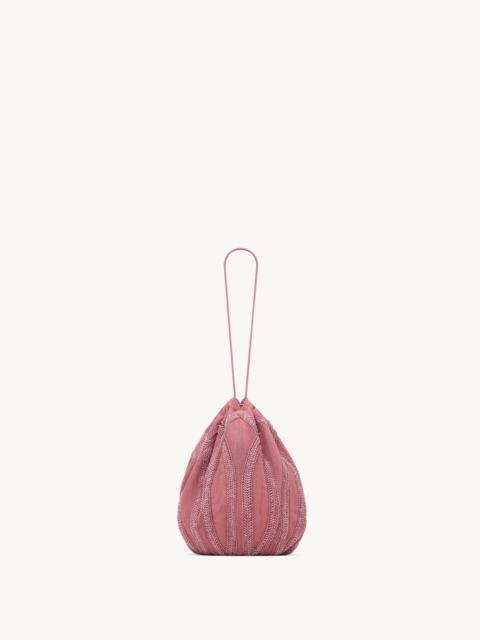 SAINT LAURENT EVENING SUPPLE POUCH IN SILK