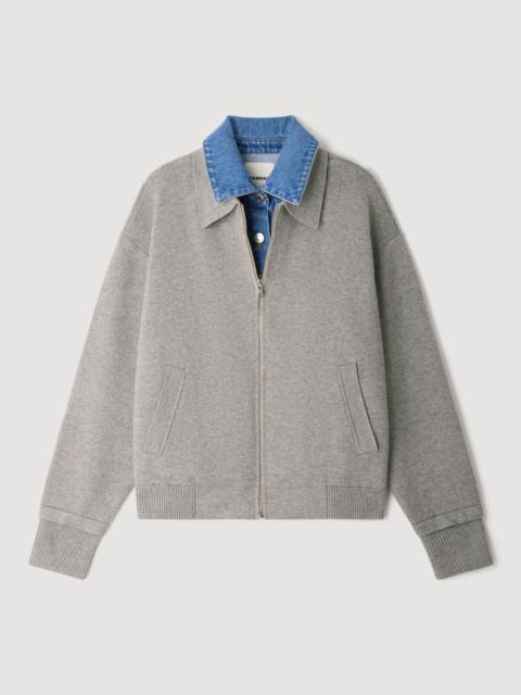 Sandro 2-IN-1 ZIP CARDIGAN