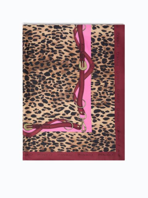 PINKO SCARF WITH SPOTTED PRINT