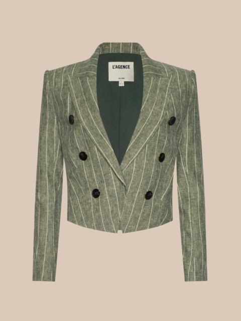 L'AGENCE Lila Linen-Blend Blazer