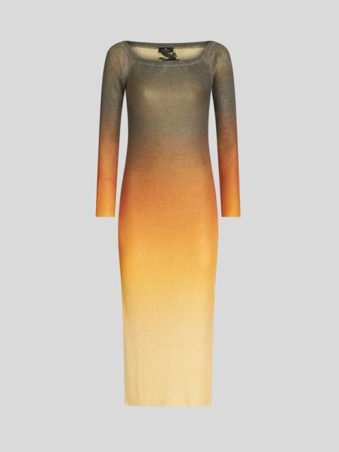 Etro COLOUR SHADED LAMÉ JERSEY DRESS