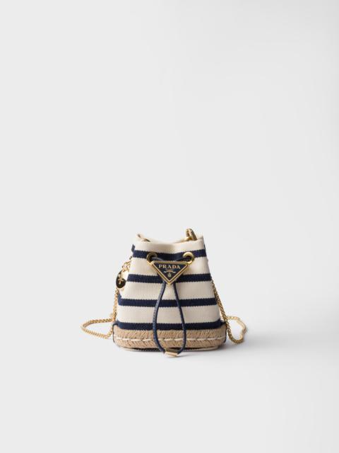 Prada Striped fabric mini-pouch