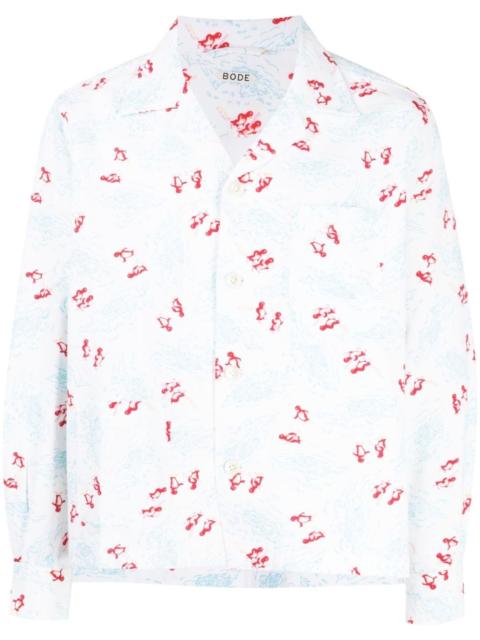 BODE graphic-print cotton shirt