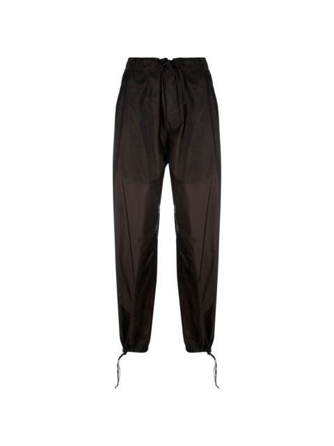 four-stitch detail draped trousers