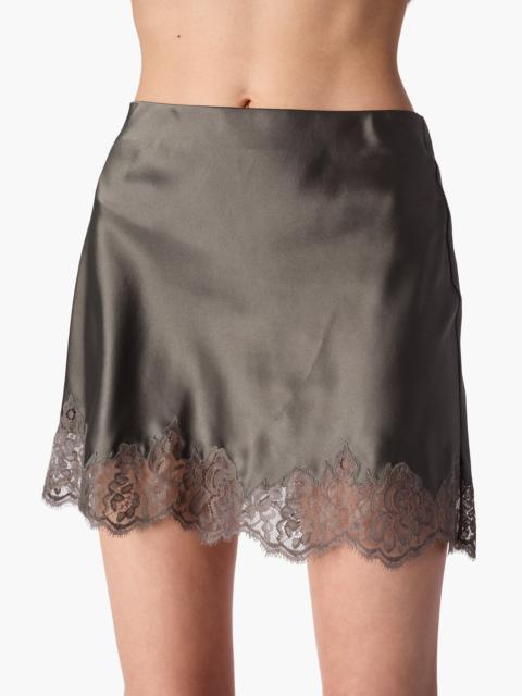 CAMI NYC ROGERS SILK MINI SKIRT GUNMETAL