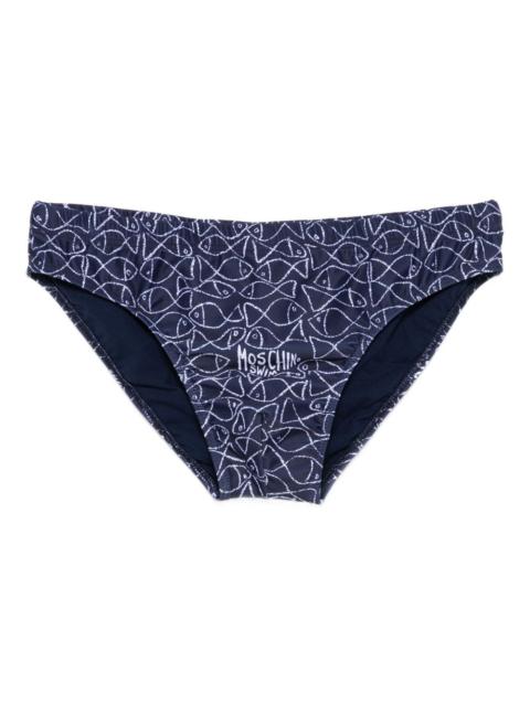 Moschino fish-print swimming trunks