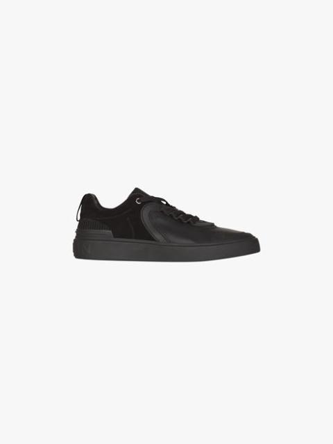 Balmain Black leather and suede B-Skate sneakers