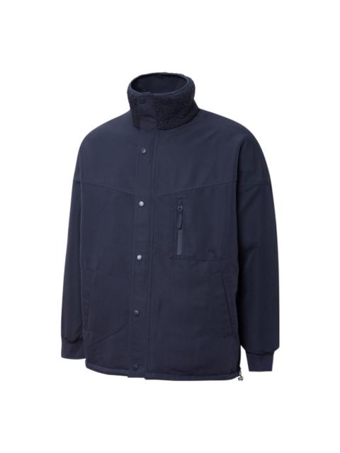 PUMA PUMA Mmq lamb's wool Reversible Stand Collar Jacket Couple Style Blue 534744-43