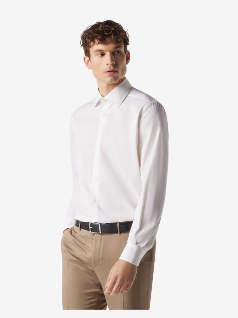 CORNELIANI White shirt with beige stripes