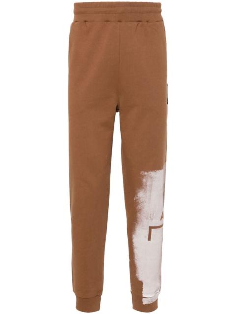 Brushstroke cotton track pants