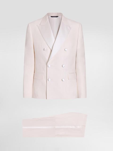 Dolce & Gabbana Double-breasted suit in linen canvas