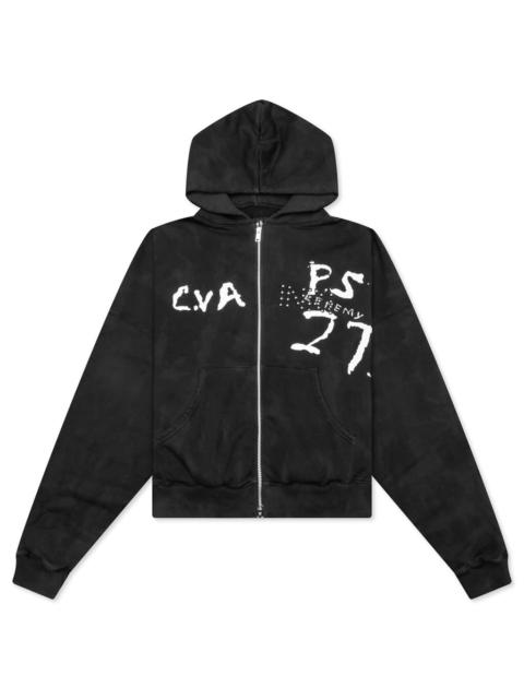 RIVINGTON roi Rebis INRI ZIP HOODIE - MECHANIC BLACK