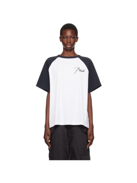 Rhude White & Black Raglan T-Shirt