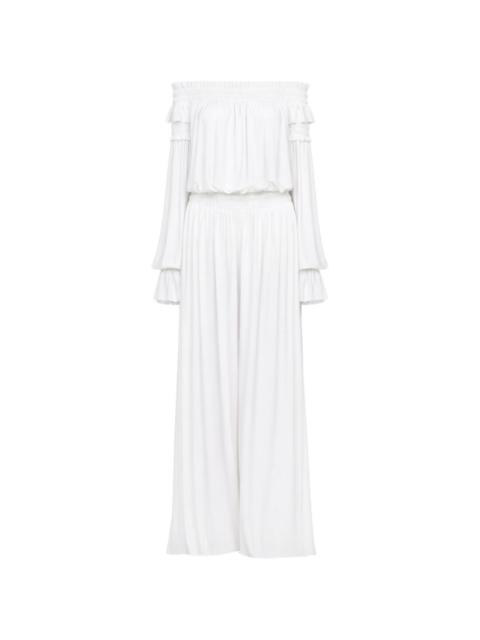 NORMA KAMALI ruffled peasant trousers