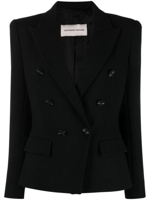 double-breasted wool blazer