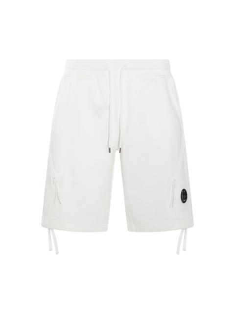 C.P. Company white cotton shorts