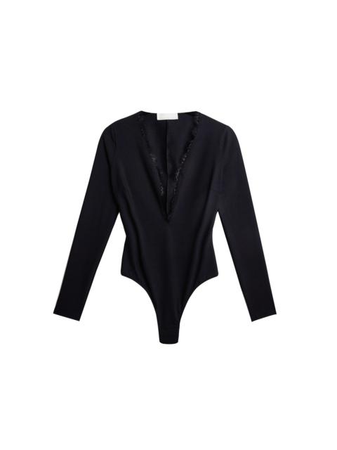 Fleur du Mal Margo Lace Long Sleeve Bodysuit