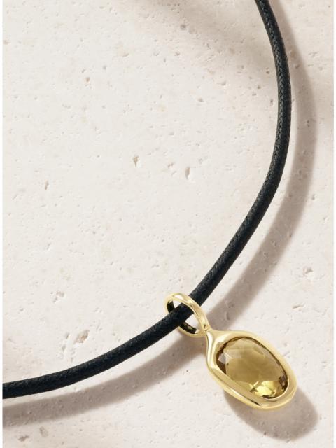 By Pariah Prism Orbit 14-karat Recycled Gold, Topaz Necklace