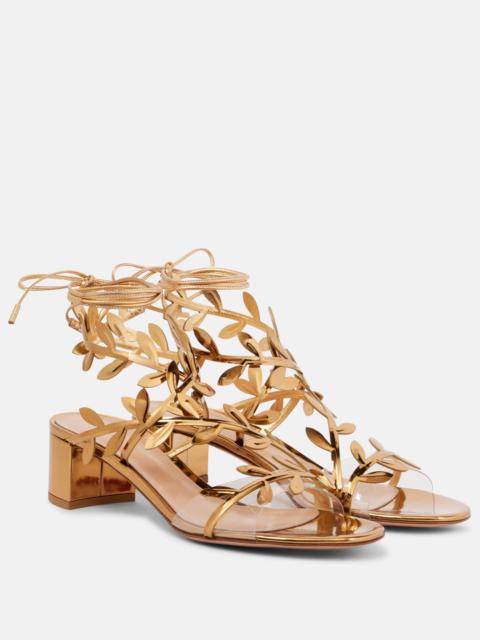 Gianvito Rossi Flavia mirrored leather sandals
