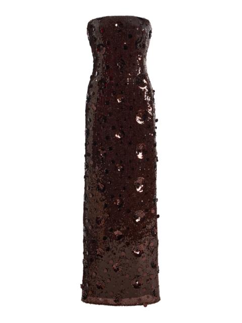 ROTATE Sequined Maxi Tube Dress