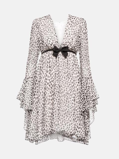 GIAMBATTISTA VALLI Leopard-print silk minidress