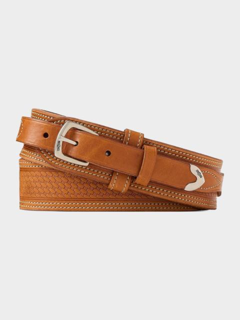 Polo Ralph Lauren Men's Topstitched Leather Belt