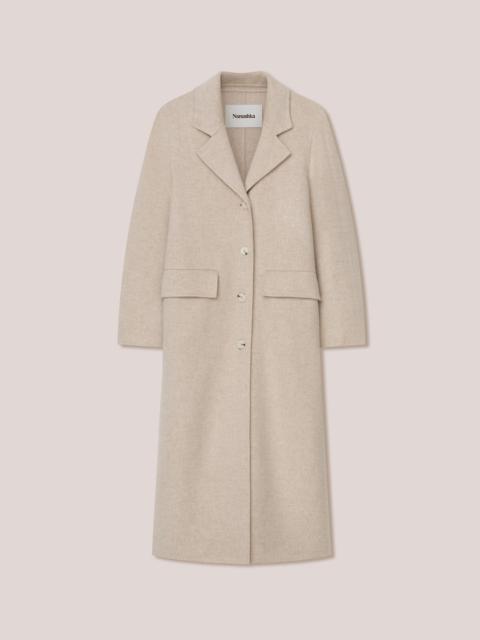 Nanushka ILYS - Double wool flared coat - Oat