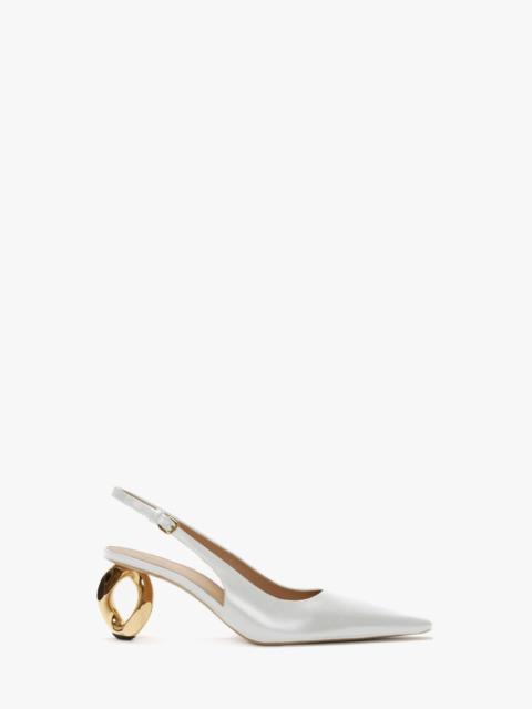 JW Anderson CHAIN HEEL LEATHER SLINGBACK SANDALS