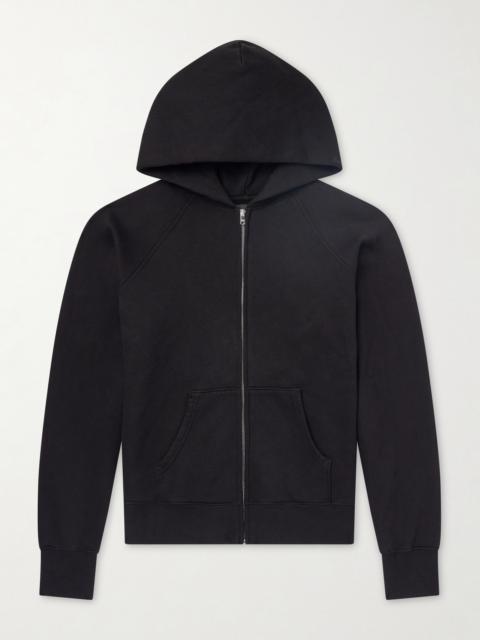 LES TIEN Heavyweight Structured-Fleec Cotton-Jersey Raglan Zip-Up Hoodie