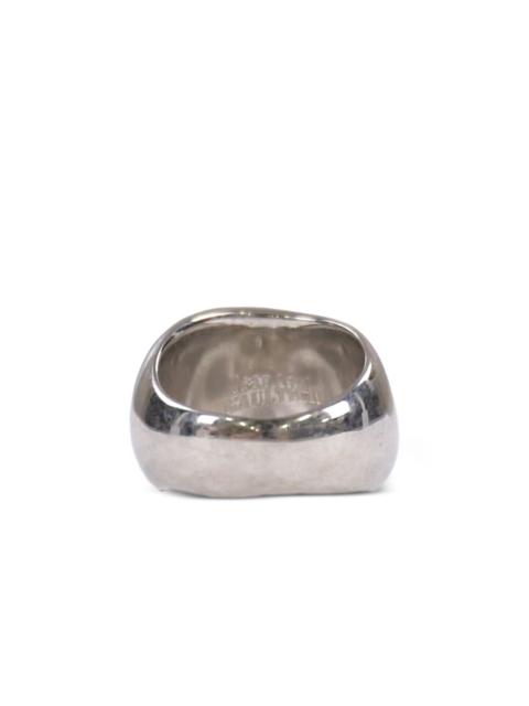 Jean Paul Gaultier curved logo ring
