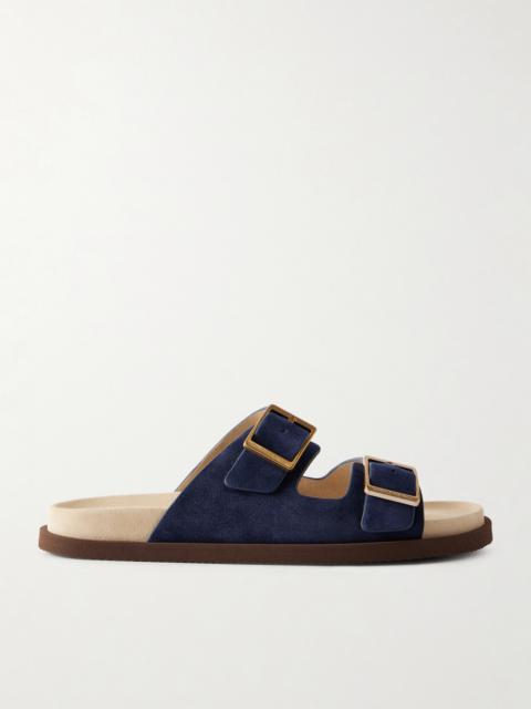 Brunello Cucinelli Buckled Suede Sandals