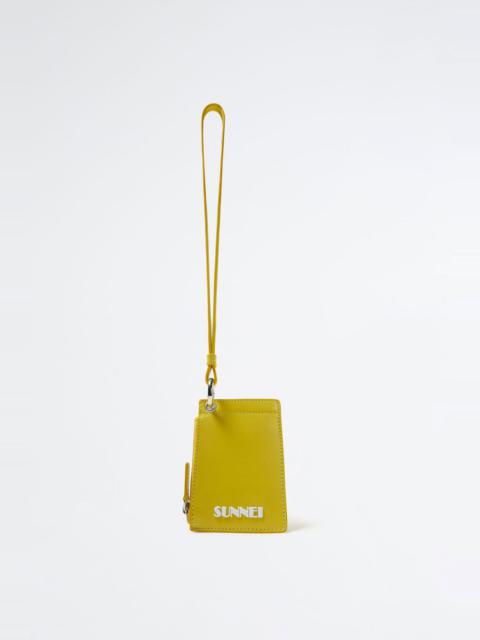 SUNNEI YELLOW LEATHER CARD HOLDER